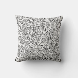Coussin Piano cool et Thème musical clavier