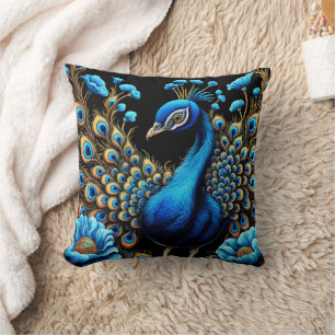 Coussin Pic Vibrant Afficher Plumes Parmi Les Fleurs