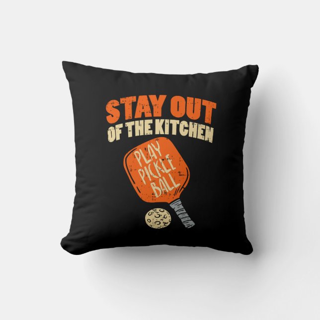 Coussin Pickleball - Restez hors de la cuisine (Recto)