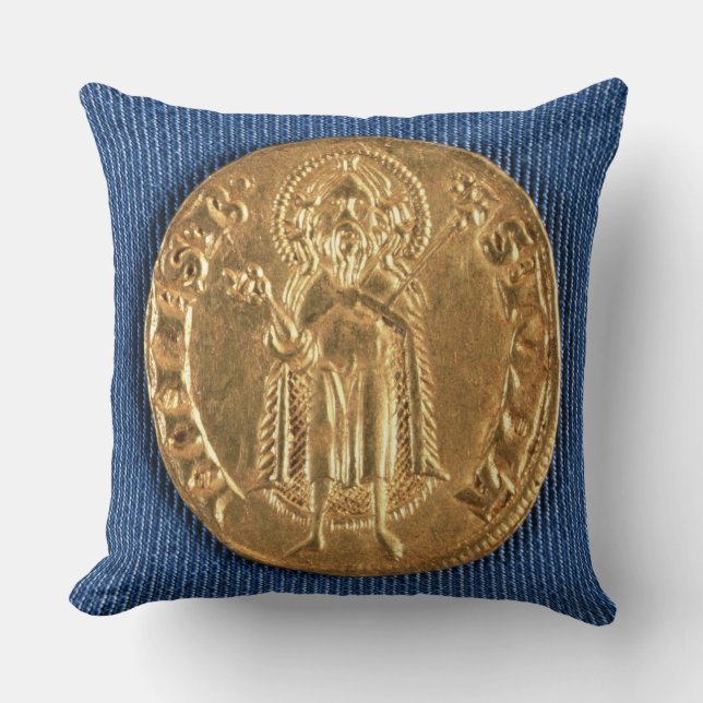 Coussin Pièce d'or, avec St John le baptiste, XVIème (Recto)