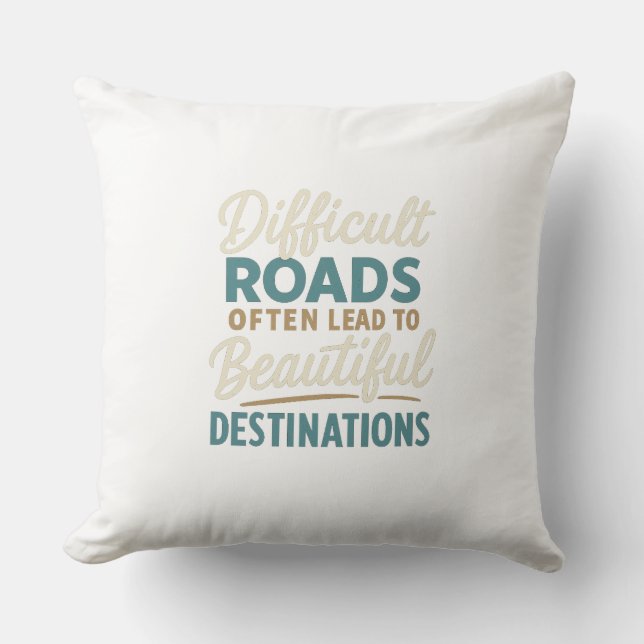 Coussin Pièce maîtresse en cours - Citation de motivation (Recto)