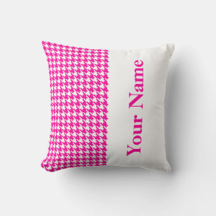 Coussin Pied de fonds rose moderne avec nom