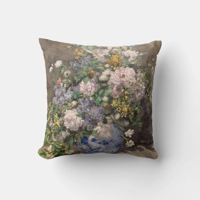 Coussin Pierre-Auguste Renoir Bouquet de printemps (Recto)