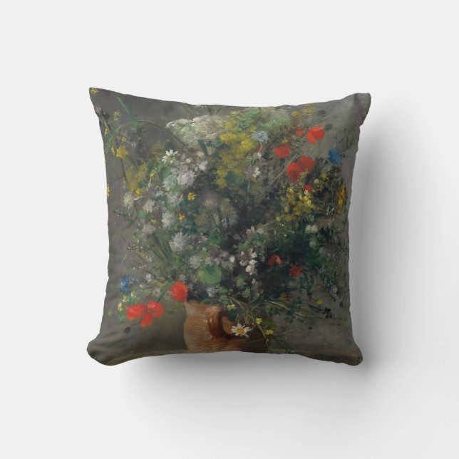 Coussin Pierre-Auguste Renoir - Fleurs dans un Vase 1866 (Recto)