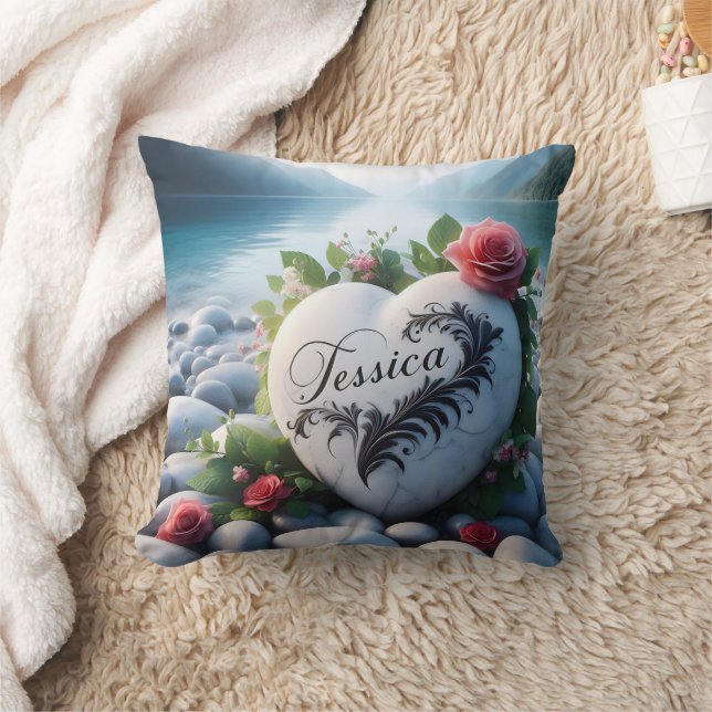 Coussin Pierre du Coeur de Jessica au bord du lac (Couverture)