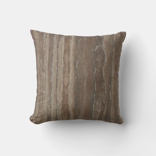 Coussin pierre grise de marbre de brun de charbon de bois (Recto)