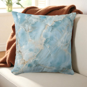 Coussin Pierre précieuse esthétique bleu clair moderne lux
