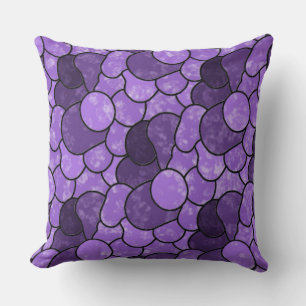 Coussin Pierres de marbre violet Abstrait Motif Lisse orei