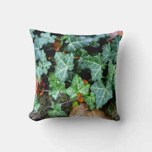 Coussin Pierres de terrain, lierre, mur de jardin, décorat