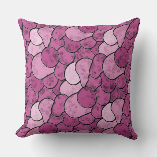 Coussin Pierres en marbre rose Motif Abstrait Lisse oreill (Recto)