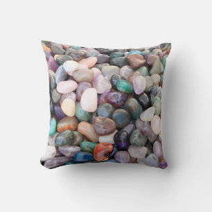 Coussin Pierres précieuses Cristaux Galets