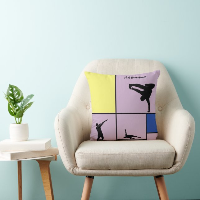 Coussin Piet Love Danse Mondrian Street Hiphop Style (Chaise)