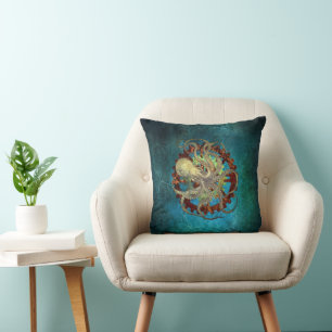 Coussin Pieuvre en vapeur et engrenages à horloge