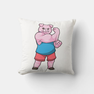 Coussin Pig comme Bodybuilder avec grand bras Supérieur