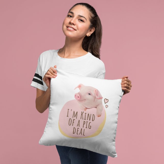 Coussin Piglet mignon - Je suis un peu une affaire de coch (Créateur téléchargé)