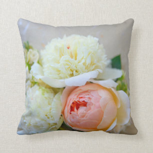 Coussin Pignons blancs, rose