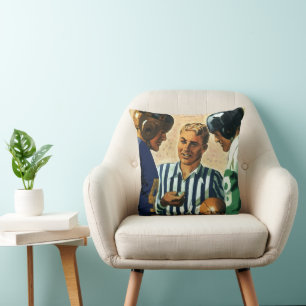Coussin Pile ou face pour les sports vintage, pièce de mon