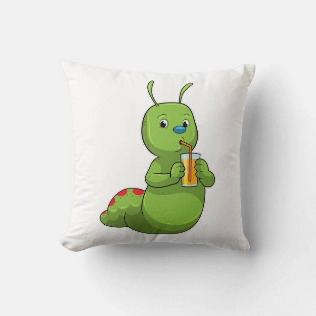 Coussin Pilier avec verre de jus d'orange (Recto)