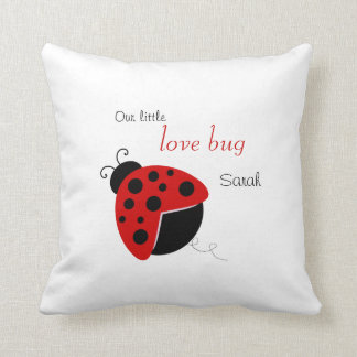 Coussin Pilier de bug noir et rouge personnalisé
