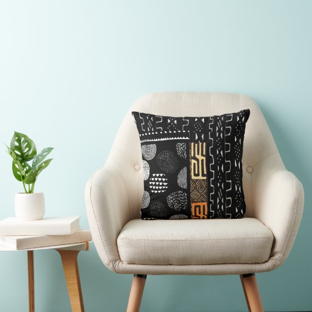 Coussin Pillow de jeté à motif tribal audacieux • Patrimoi (Chaise)