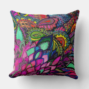 Coussin Pillow Zen Tangle gros plan patron Michele Zurine