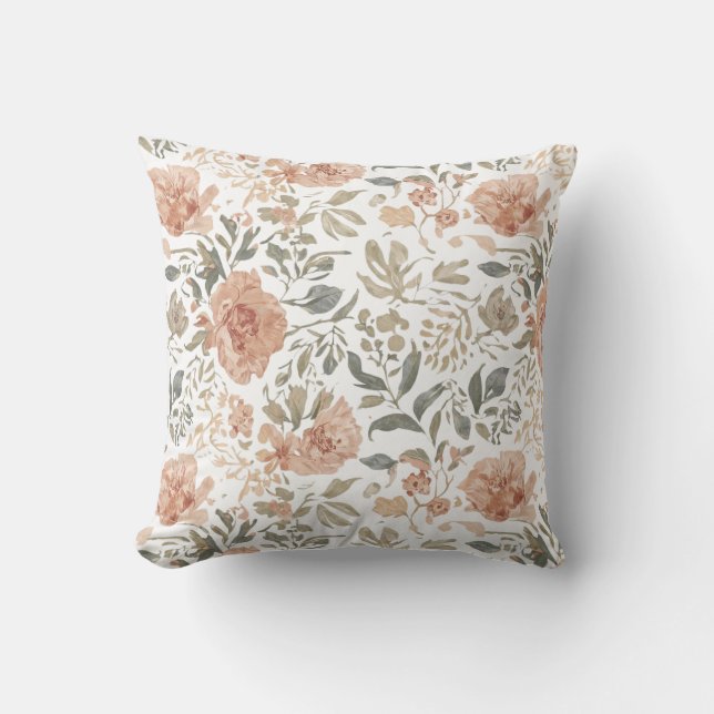 Coussin Pillowcase Motif de ligne de fleurs (Recto)