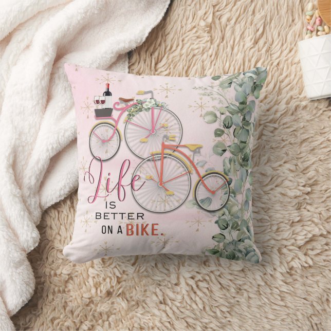 Coussin Pilote à jet de citation de vélo (Couverture)