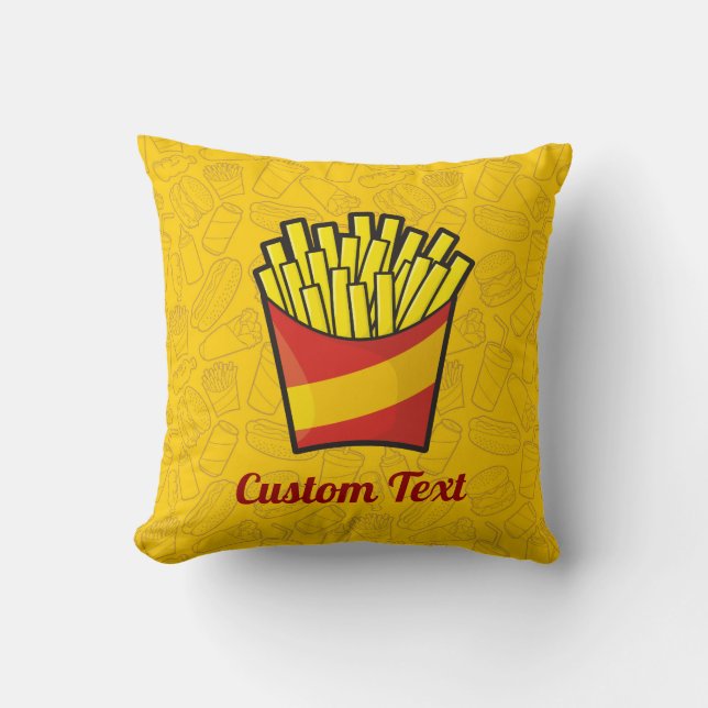 Coussin Pilote à lancer de frites (Recto)