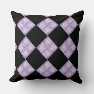 Coussin Pilote à lancer Motif en carton noir et mauve