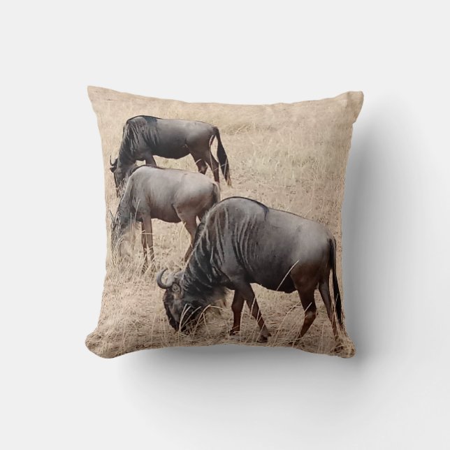 Coussin Pilote de jetage Wildebeest (Recto)