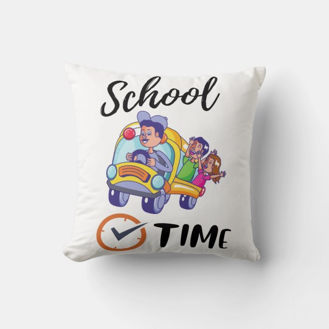 Coussin Pilote de lancement de l'heure à l'école (Recto)