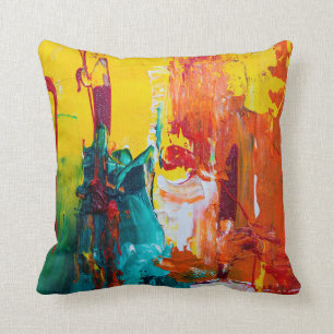 Coussin Pilotes à ondes Abstraites rayonnantes