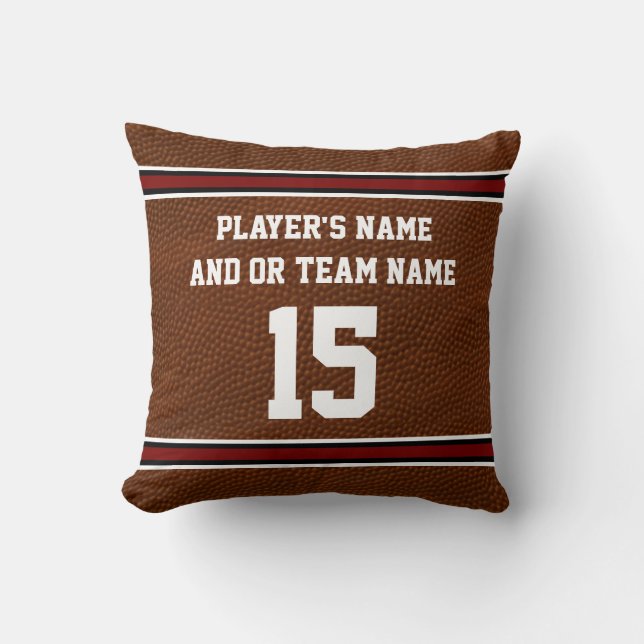Coussin Pilotes de football PERSONNALISÉS avec votre texte (Recto)