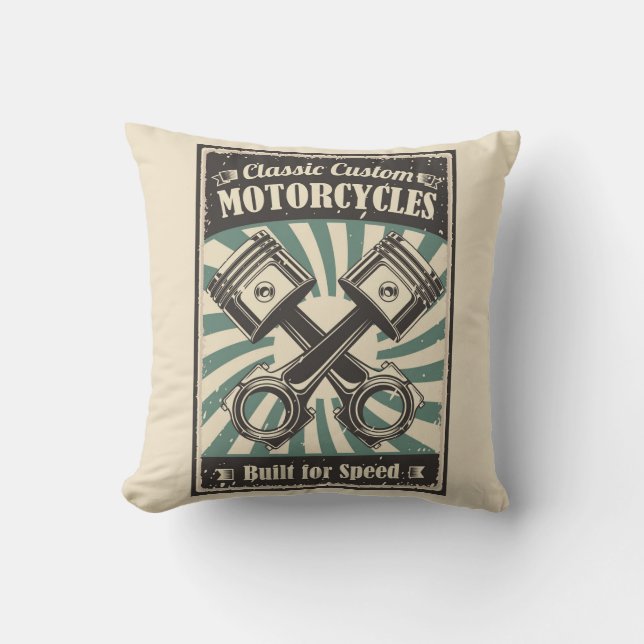 Coussin Pilotes de jetons décoratifs moto (Recto)