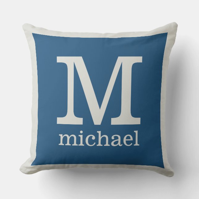 Coussin Pilotes de lancement de monogramme et nom personna (Recto)