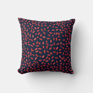 Coussin Pilules rouges Motif répétitif