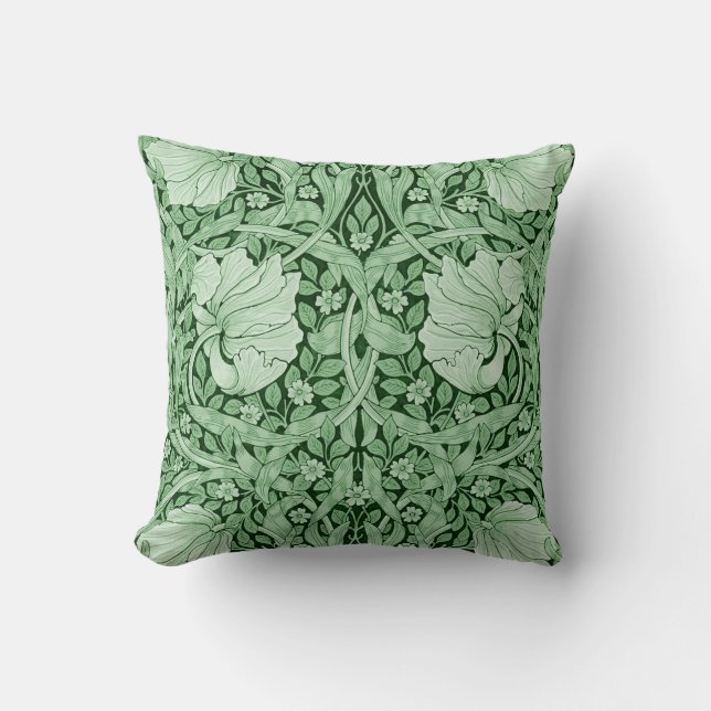 Coussin Pimpernel Green, William Morris (Recto)