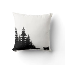 Pin sylvestre noir et blanc minimaliste en bois