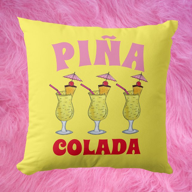 Coussin Pina Piña Colada Puerto Rican Pineapple Cocktail (Piña Colada Pillow)