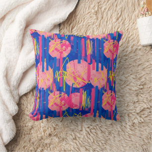 Coussin Pinceau Abstrait Rétro (2)