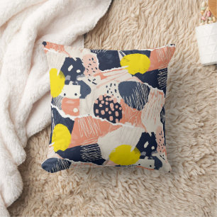 Coussin Pinceau Abstrait Rétro (4)