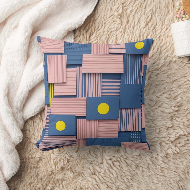 Coussin Pinceau Abstrait Rétro (5) (Couverture)