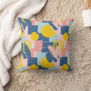 Coussin Pinceau Abstrait Rétro (6)