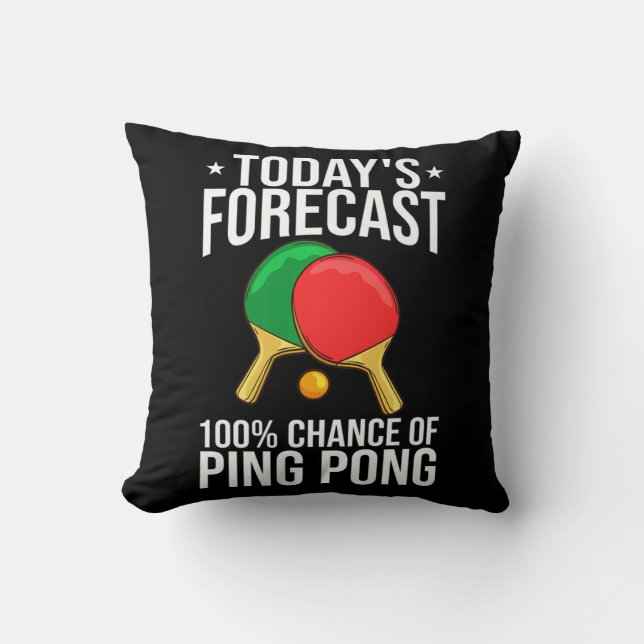 Coussin Ping Pong Table Tennis Lecteur Balls Paddle Jeu (Recto)