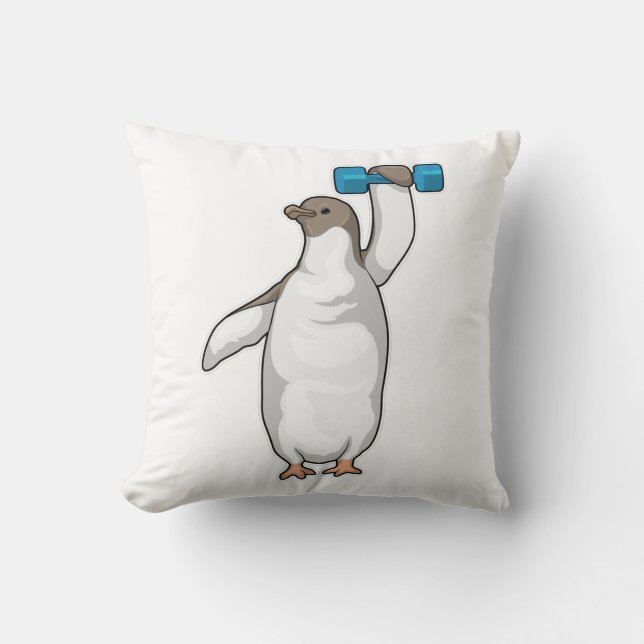 Coussin Pingouin Fitness Dumbbell (Recto)