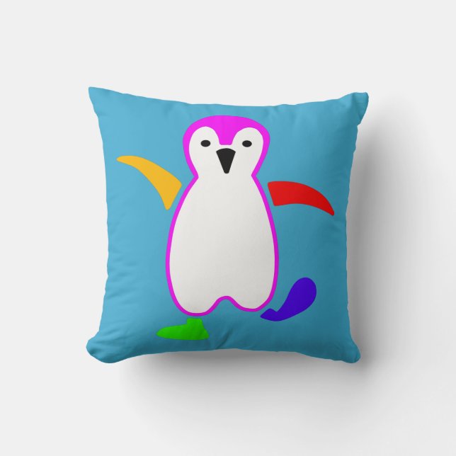 Coussin Pingouin heureux (Recto)