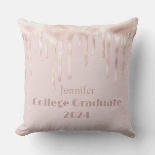 Coussin Pink Blush College Graduate Parties scintillant Je