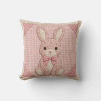 Coussin Pink Bunny Quilt