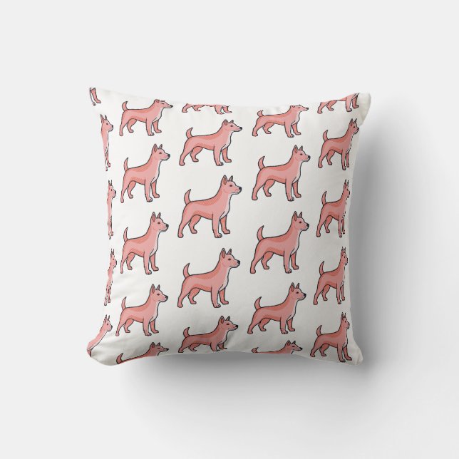 Coussin Pink Cartoon Dog (Recto)