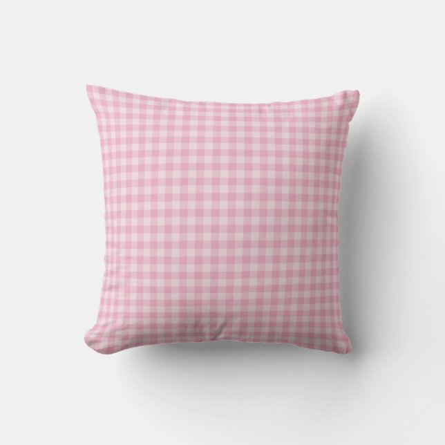 Coussin Pink Checkerboard Pattern (Recto)